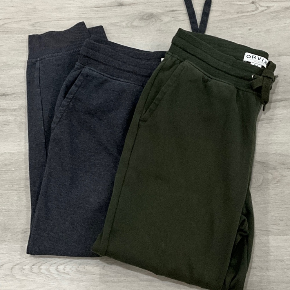 BOGO Orvis Mens Olive Green  & Gray Sweatpants